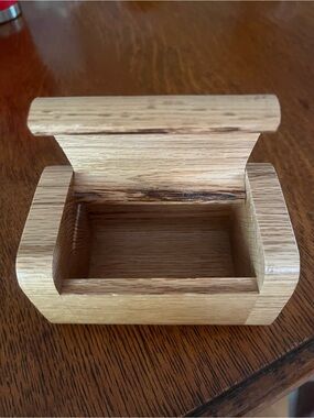 Wooden Small Jewelry Box - Natural Oak Color